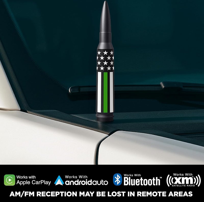 EcoAuto 50 Cal Badass Bullet Antenna® Fits Chevy Silverado & GMC Sierra Truck Accessories — Short Replacement Antenna for Trucks — Chevy Silverado 1500 Accessories — Ditch The Whip & Upgrade Your Truck - Image 4